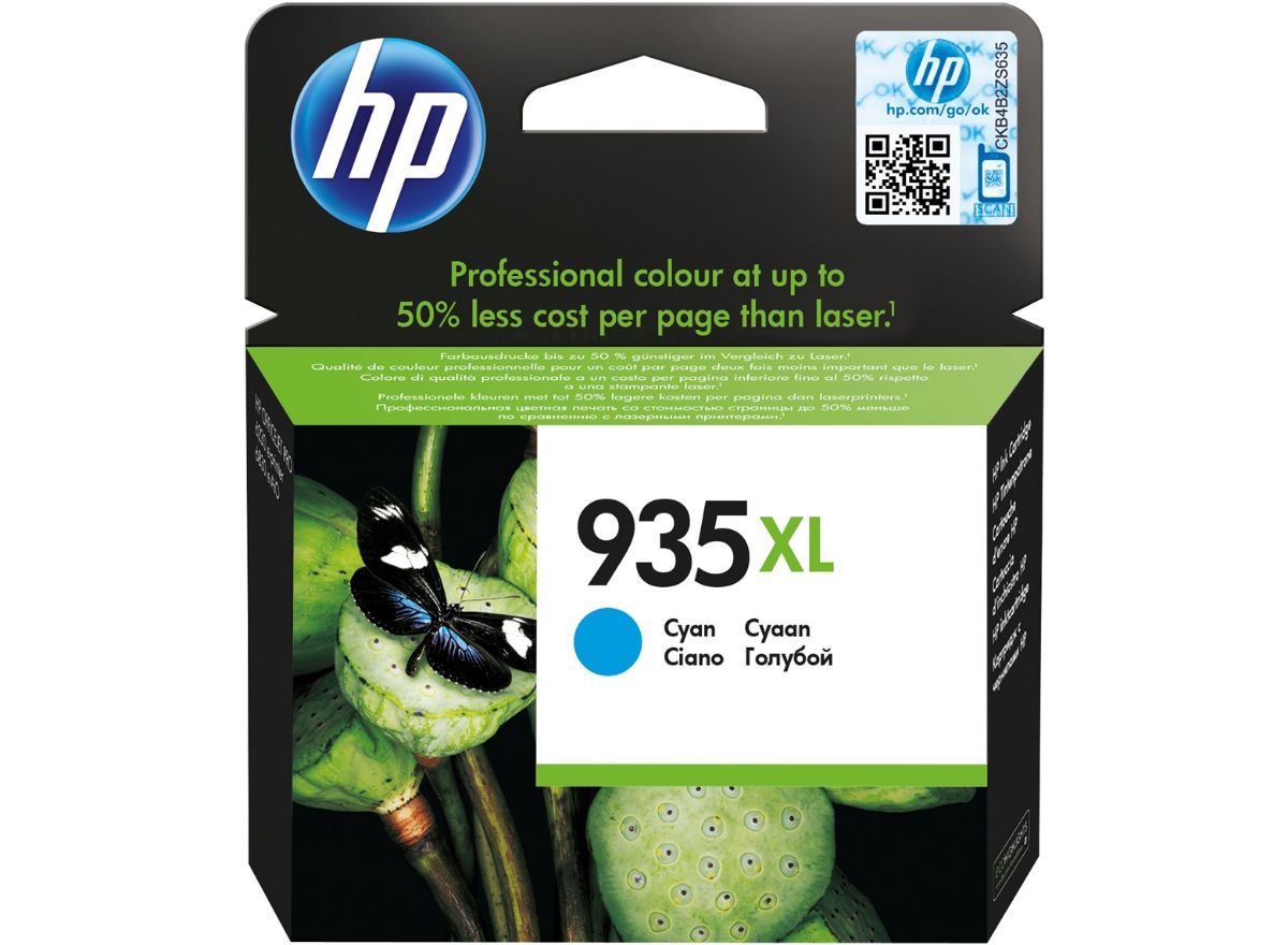 HP 935XL Cyan High Yield Ink Cartridge 10ml - C2P24AE