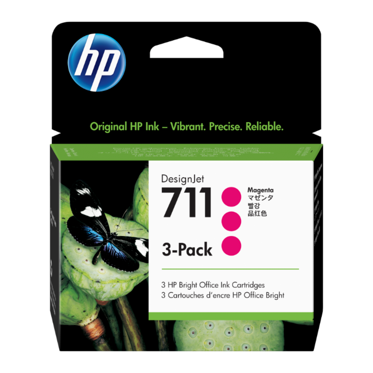 HP 711 Magenta Standard Capacity Ink Cartridge Multipack 3 x 29 ml (Pack 3) - CZ135A