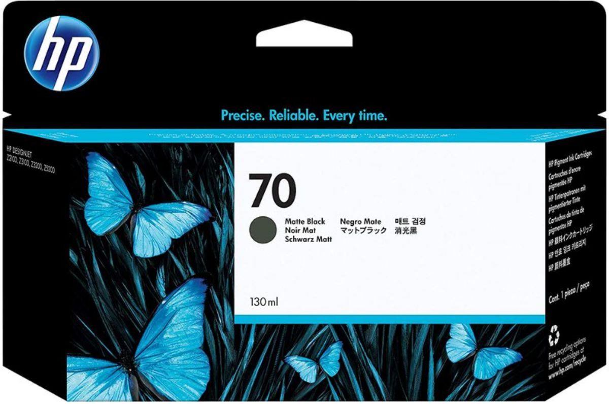 HP 70 Standard Capacity Matte Black Ink Cartridge 130ml - C9448A