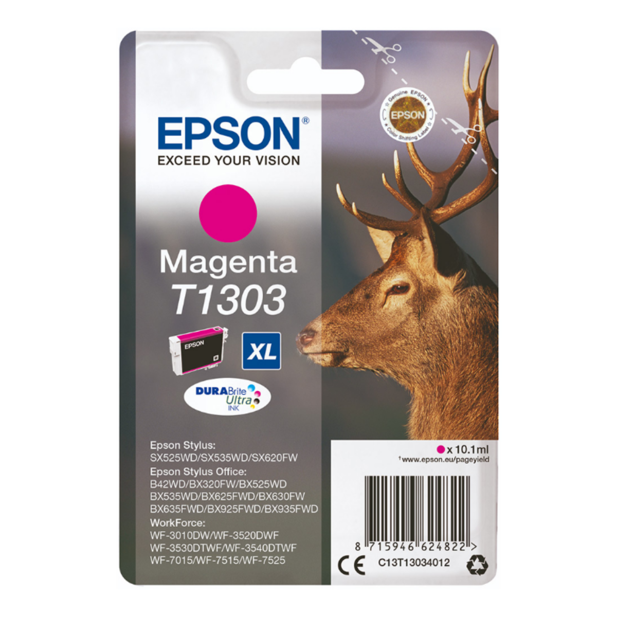 Epson T1303 Stag Magenta High Yield Ink Cartridge 10ml - C13T13034012