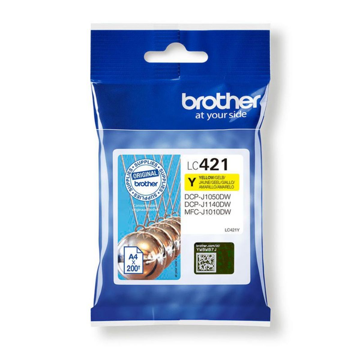 Brother Standard Capacity Yellow Ink Cartridge 200 pages - LC421Y