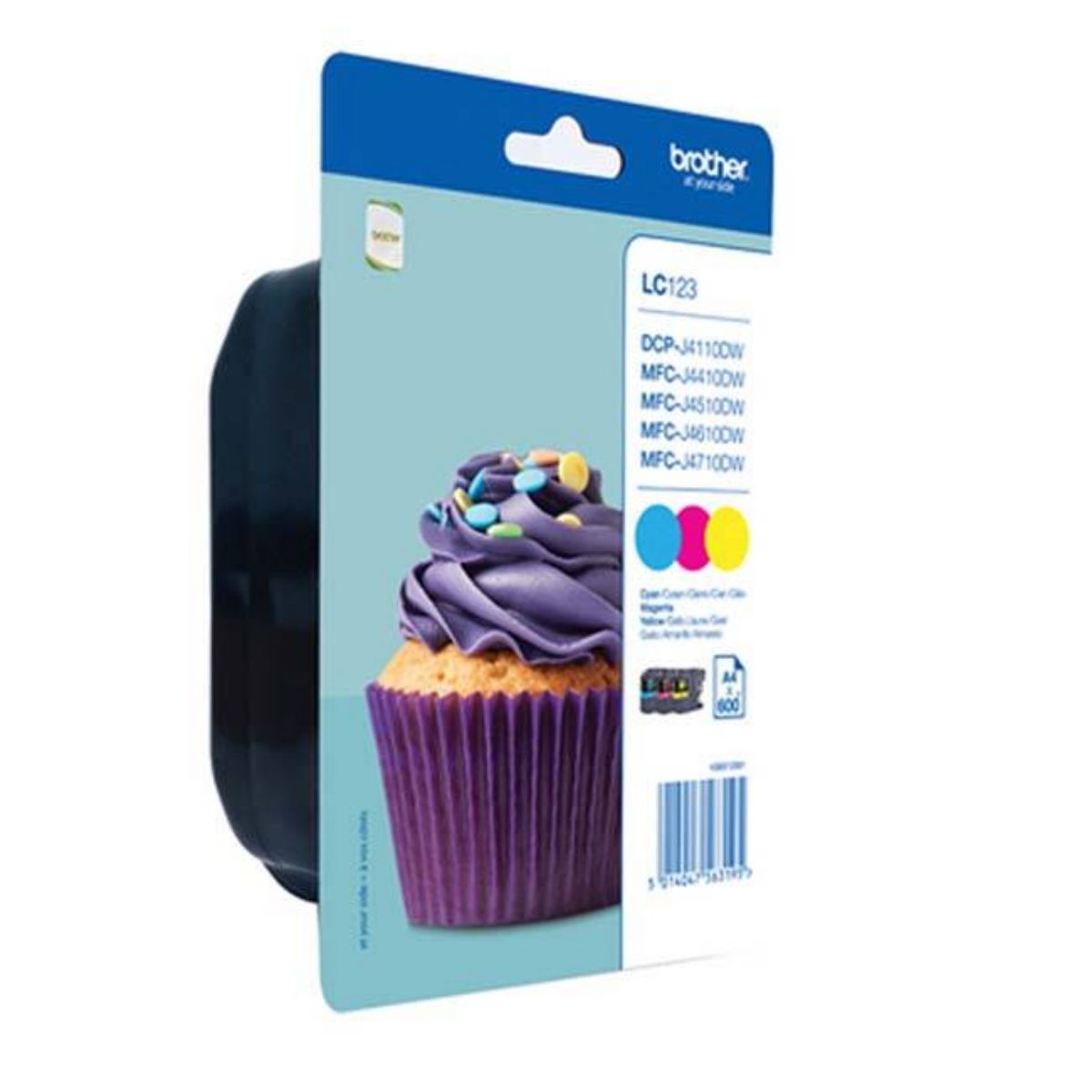 Brother Cyan Magenta Yellow Ink Cartridge Multipack 3 x 6ml (Pack 3) - LC123RBWBP