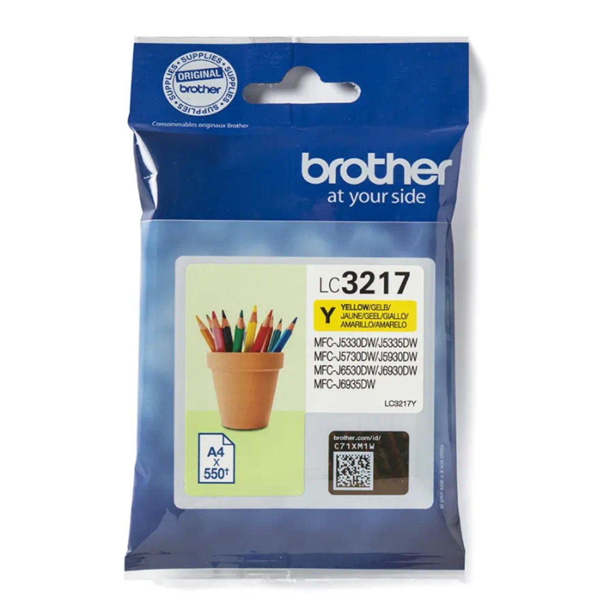 Brother Yellow Ink Cartridge 9ml - LC3217Y
