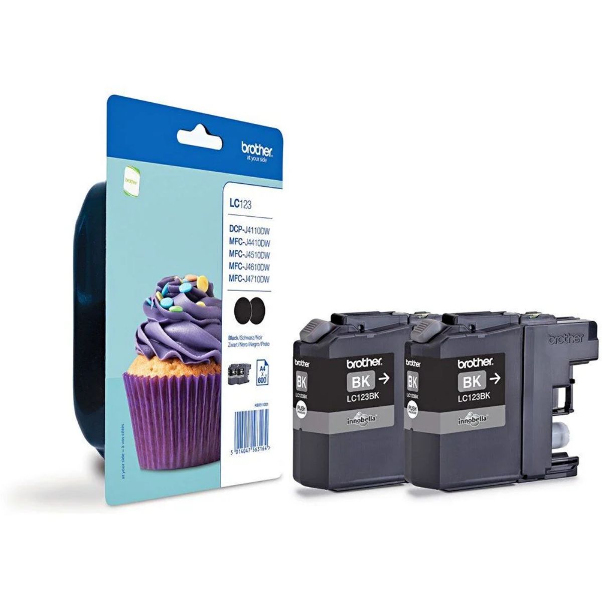 Brother Black Ink Cartridge Twinpack 2 x 11ml (Pack 2) - LC123BK