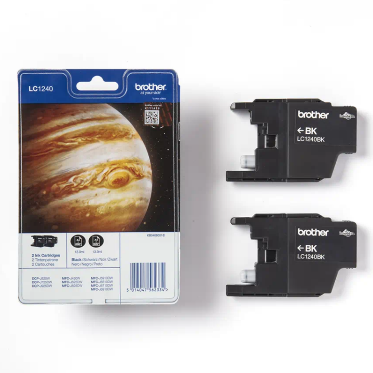 Brother Black Standard Capacity Ink Cartridge Twinpack 2 x 14ml (Pack 2) - LC1240BK