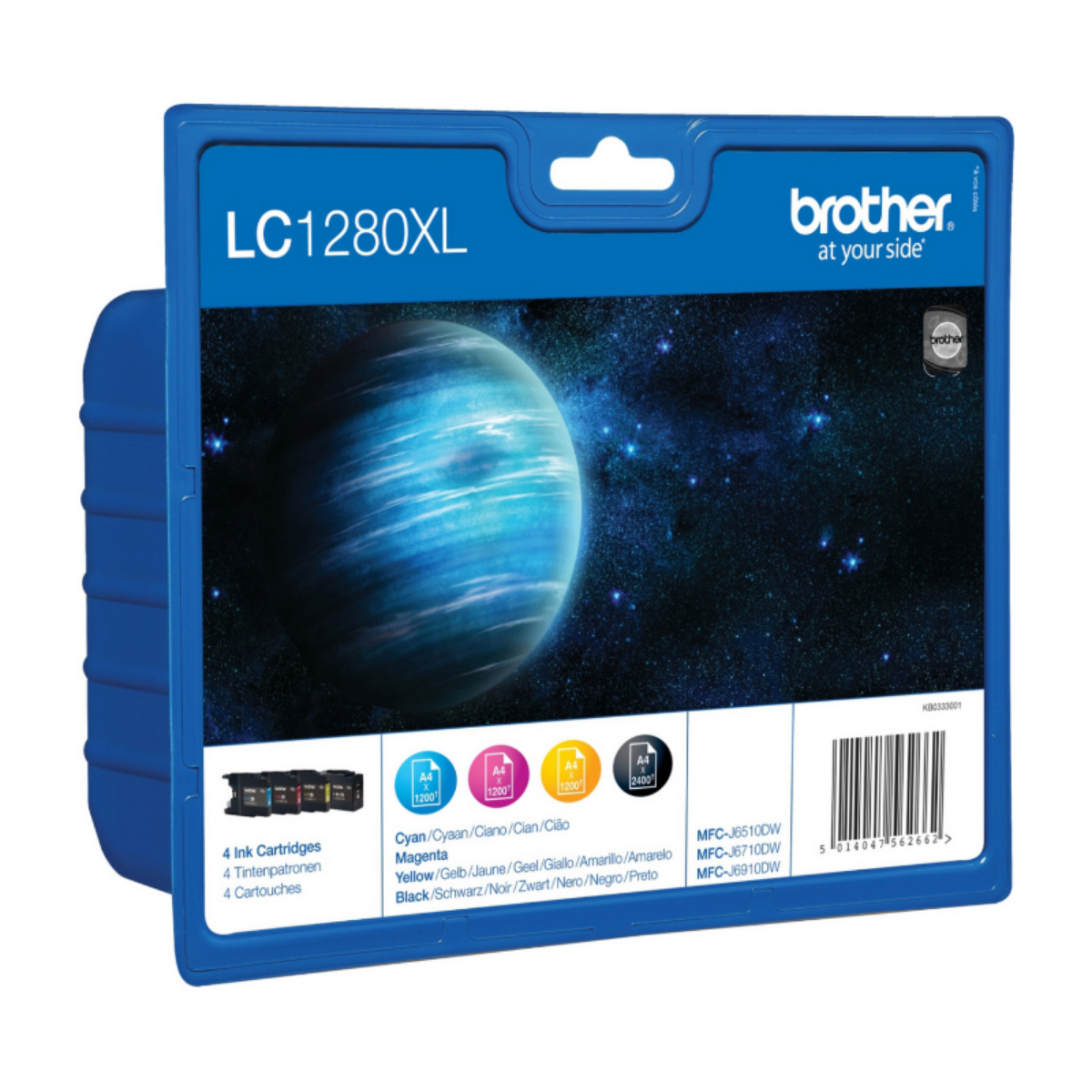 OEM Brother LC1280XLVALBP High Capacity Multipack (55ml / 3x 13ml) 4 Pack