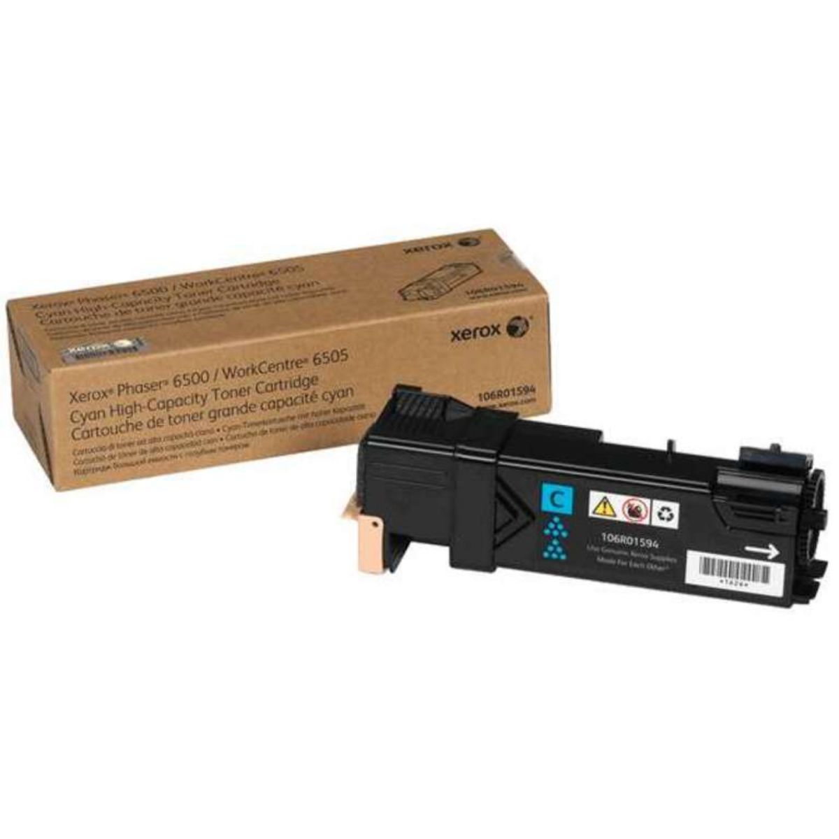 Xerox Cyan High Capacity Toner Cartridge 2.5k pages for 6500 6505 - 106R01594