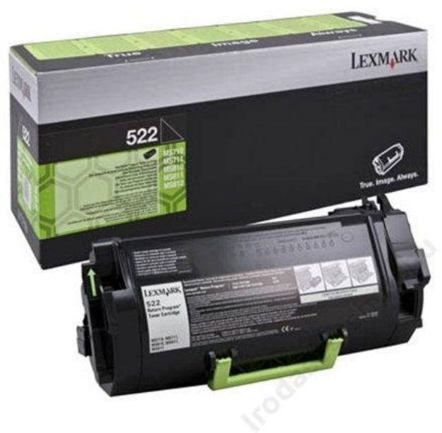Picture of Lexmark 522 Black Toner Cartridge 6K pages - 52D2000