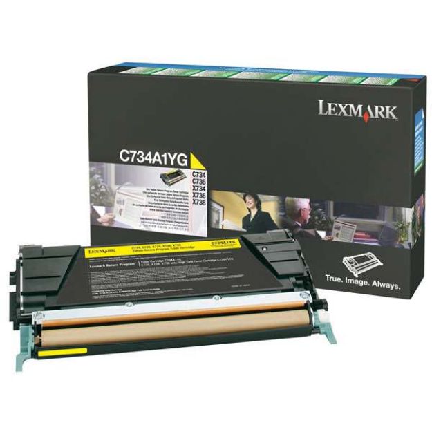 Picture of Lexmark Yellow Toner Cartridge 6K pages - C734A1YG