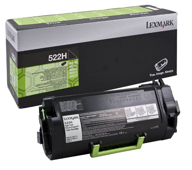 Picture of Lexmark 522H Black Toner Cartridge 25K pages - 52D2H00