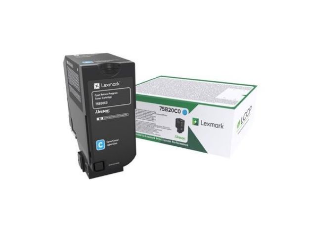Picture of Lexmark Cyan Toner Cartridge 10K pages - 75B20C0