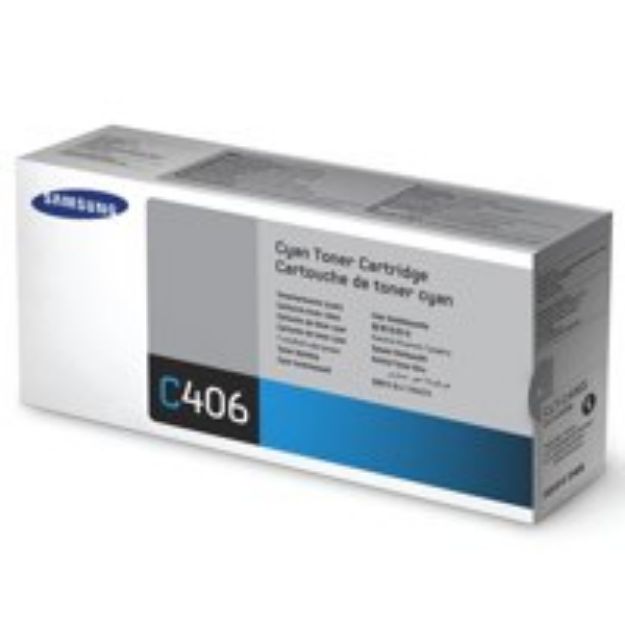 Picture of Samsung CLTC406S Cyan Toner Cartridge 1K pages - ST984A