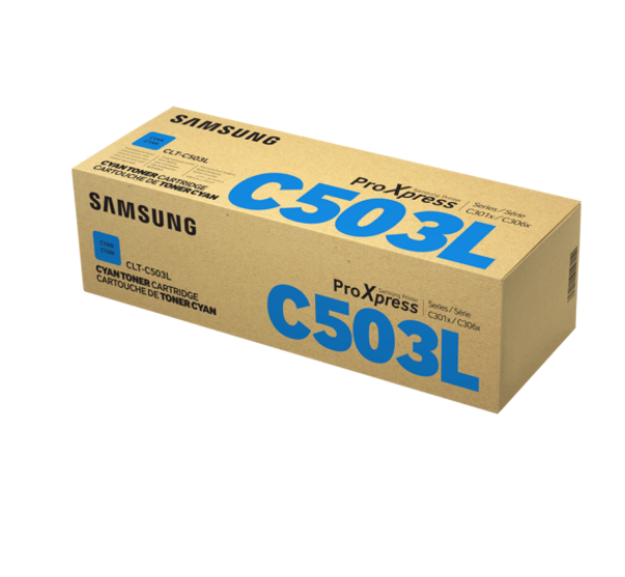Picture of Samsung CLTC503L Cyan Toner Cartridge 5K pages - SU014A