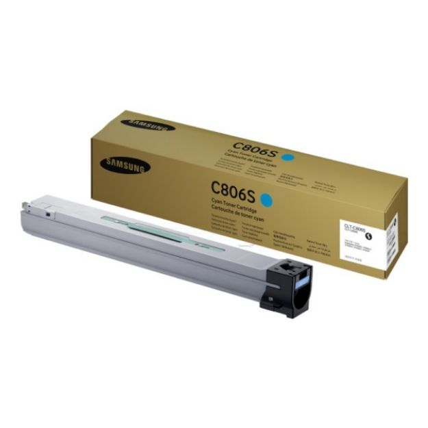 Picture of Samsung CLTC806S Cyan Toner Cartridge 30K pages - SS553A