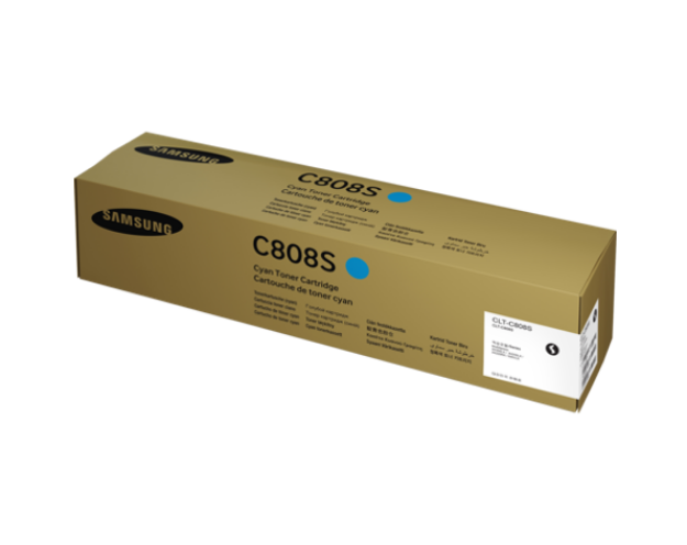 Picture of Samsung CLTC808S Cyan Toner Cartridge 20K pages - SS560A