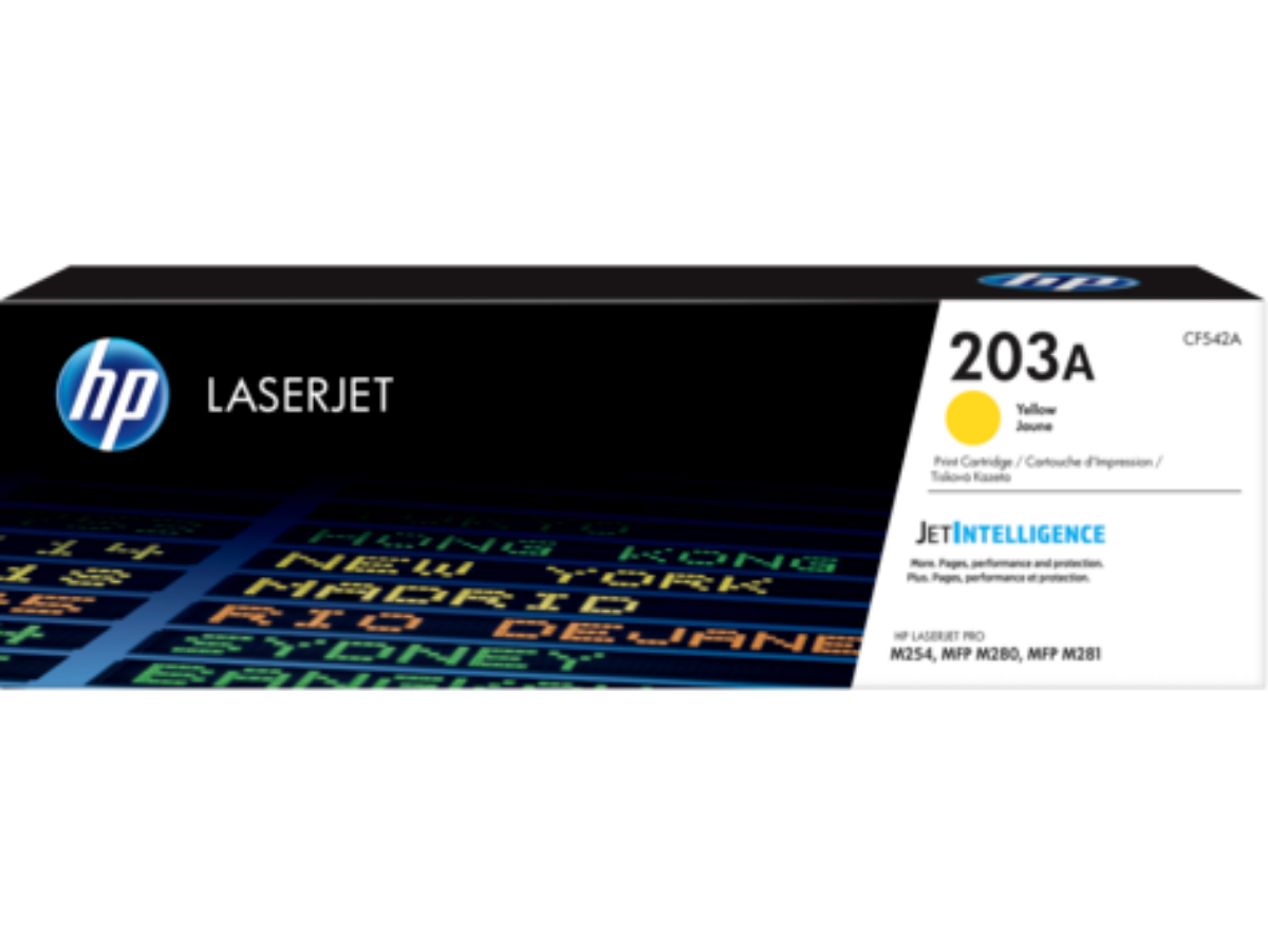 OEM HP 203A Standard Capacity Yellow Toner Cartridge - CF542A