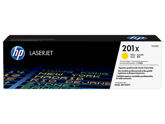 Picture of OEM HP 201X High Capacity Yellow Toner Cartridge - CF402X