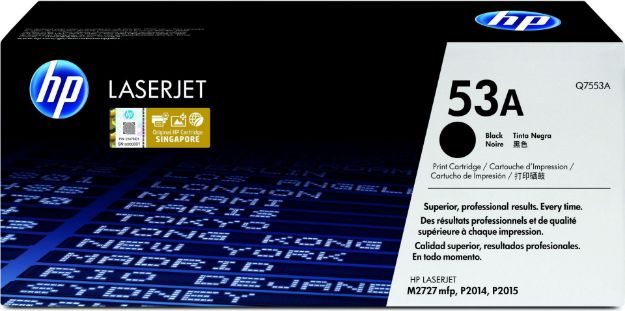 Picture of HP 53A Black Standard Capacity Toner 3K pages for HP LaserJet P2014/P2015/M2727MFP - Q7553A