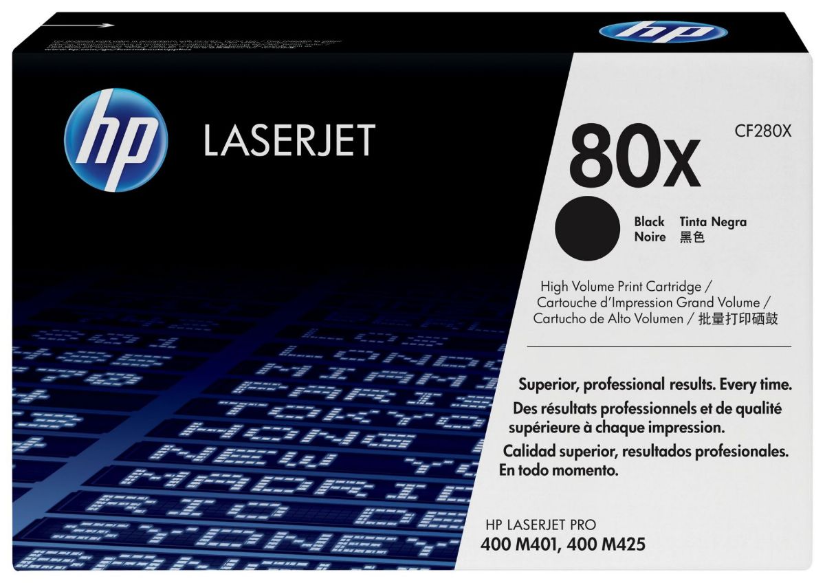 HP 80X High Capacity Black Toner Cartridge - CF280X