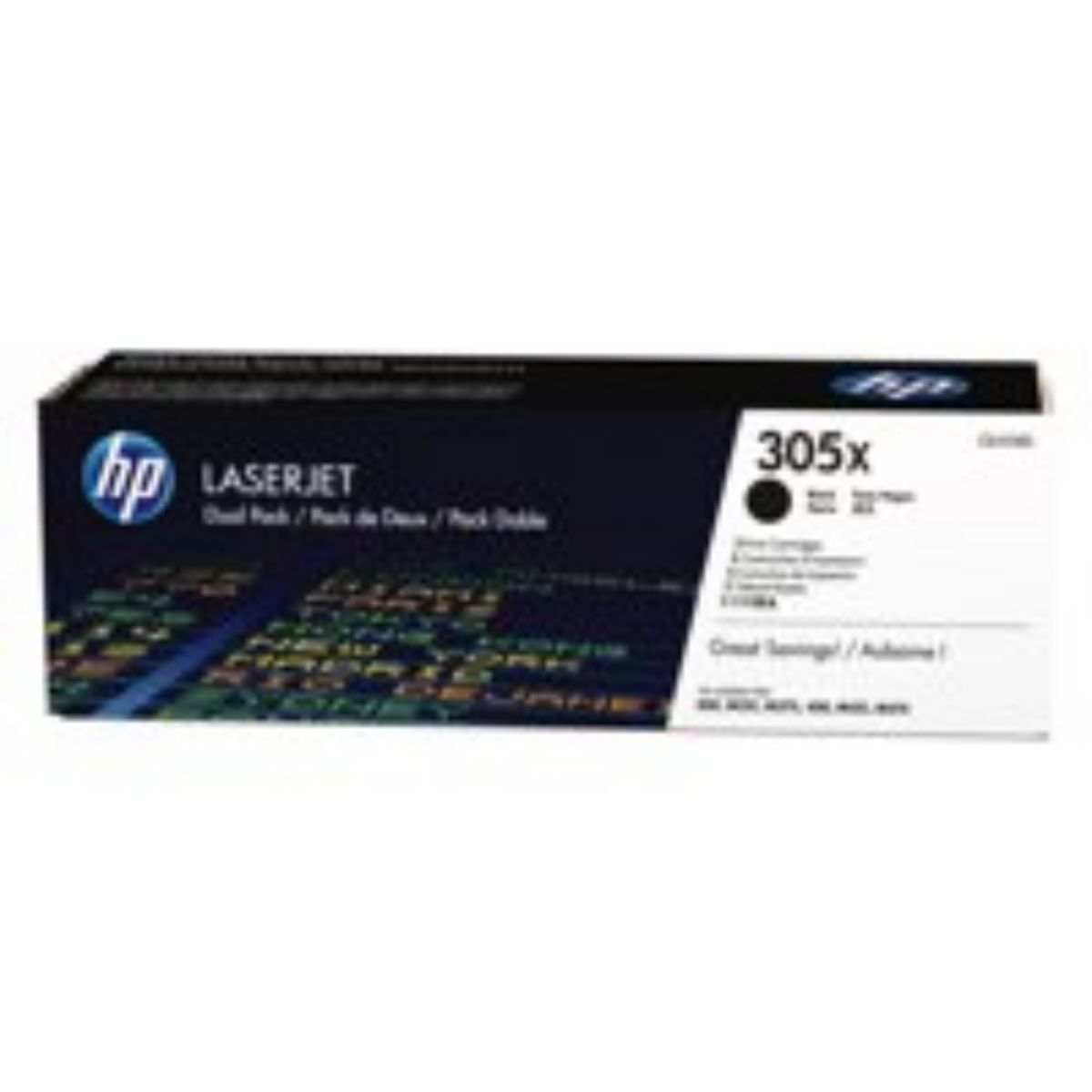 HP 305X Black High Yield Toner Twinpack 2 x 4K pages (Pack 2) - CE410XD