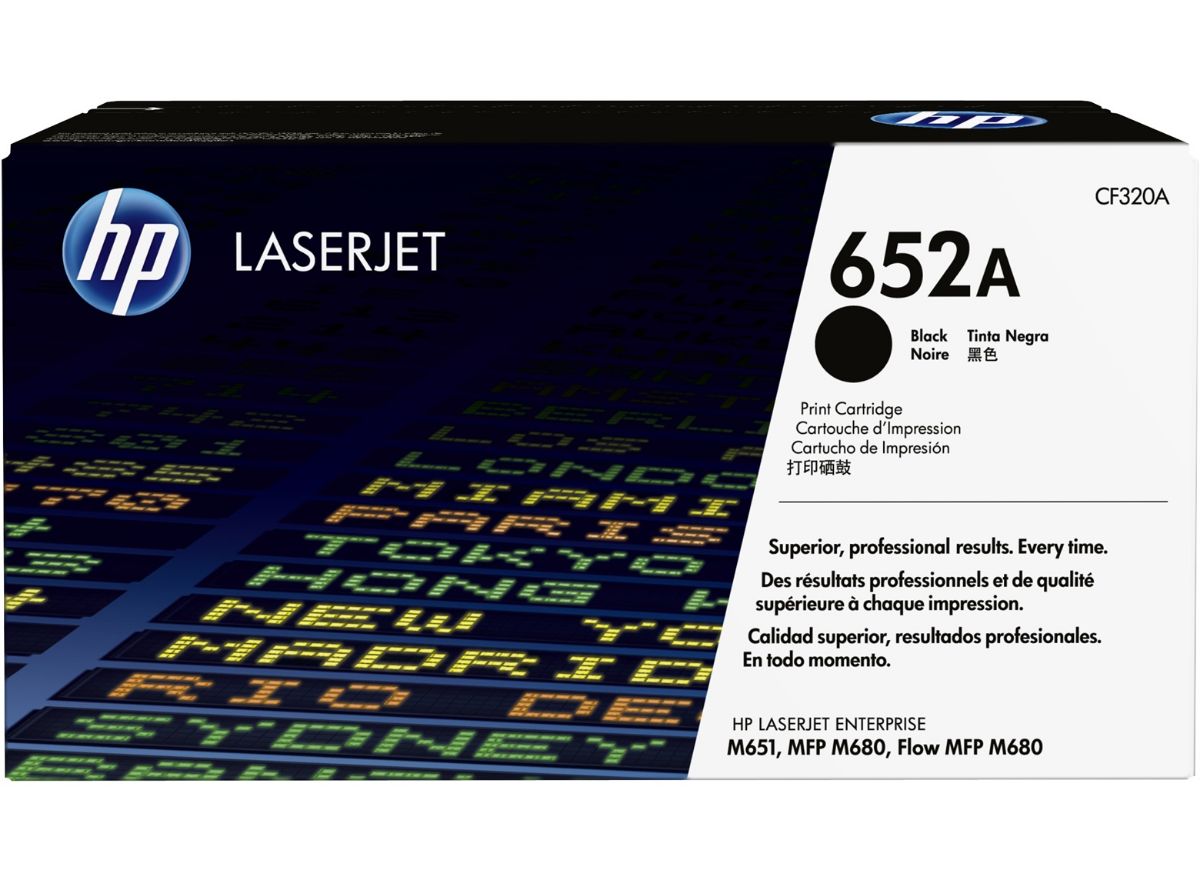 HP 652A Standard Capacity Black Toner Cartridge - CF320A