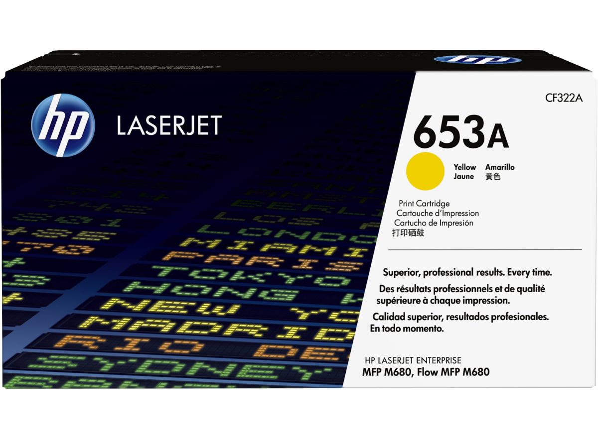 HP 652A Standard Capacity Yellow Toner Cartridge - CF322A