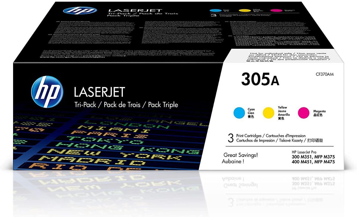 HP 305A Standard Capacity Colour Toner Cartridge Multipack - CF370AM