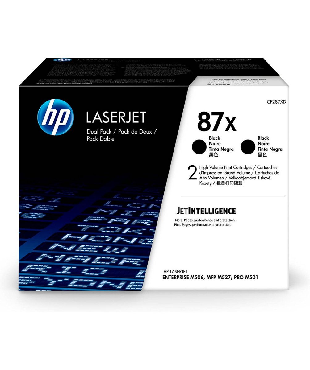 HP 87X High Capacity Black Toner Cartridge Twinpack - CF287XD