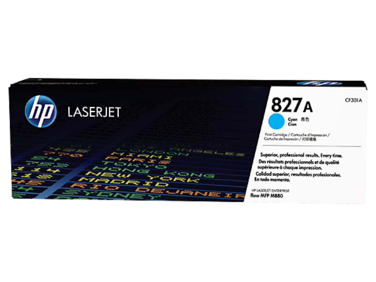 HP 827A Standard Capacity Cyan Toner Cartridge - CF301A
