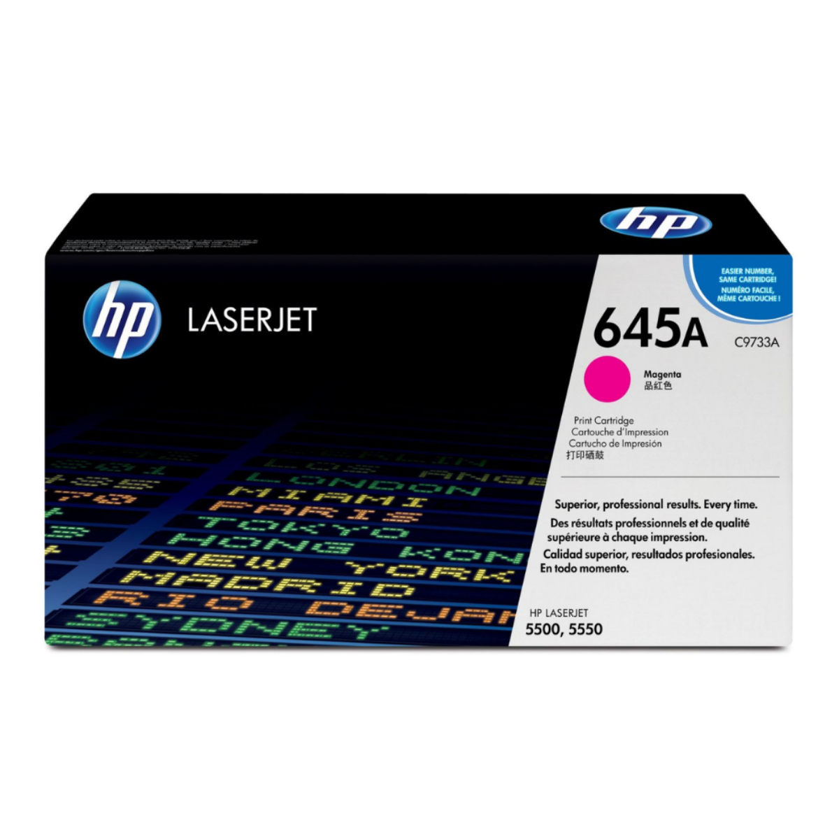 HP 645A Magenta Standard Capacity Toner Cartridge 12K pages for HP Color LaserJet 5500/5550 - C9733A