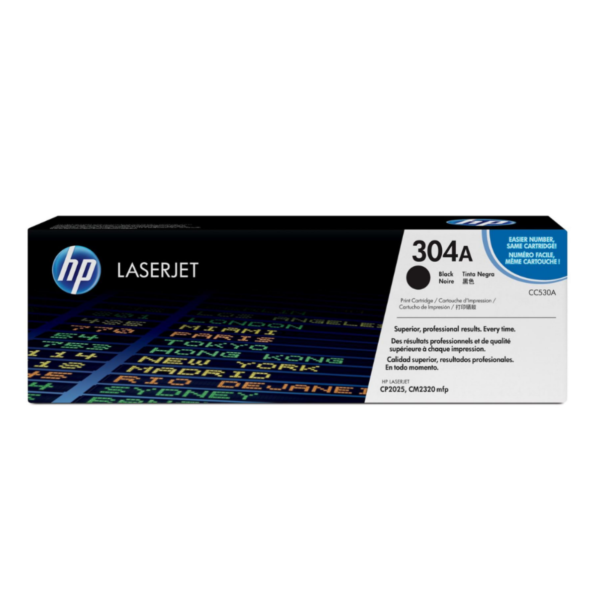HP 304A Black Standard Capacity Toner 3.5K pages for HP Color LaserJet CM2320/CP2025 - CC530A