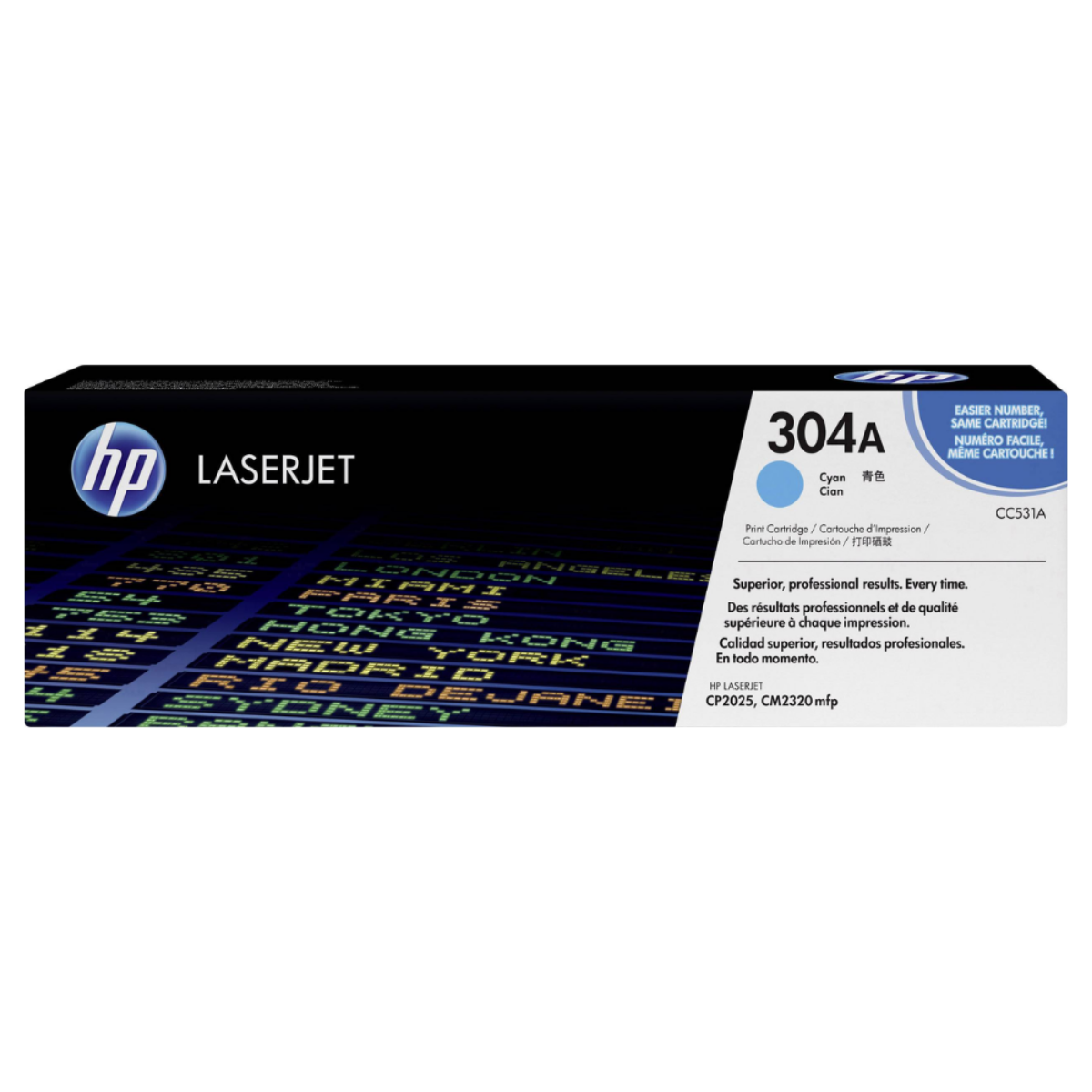 HP 304A Cyan Standard Capacity Toner 2.8K pages for HP Color LaserJet CM2320/CP2025 - CC531A