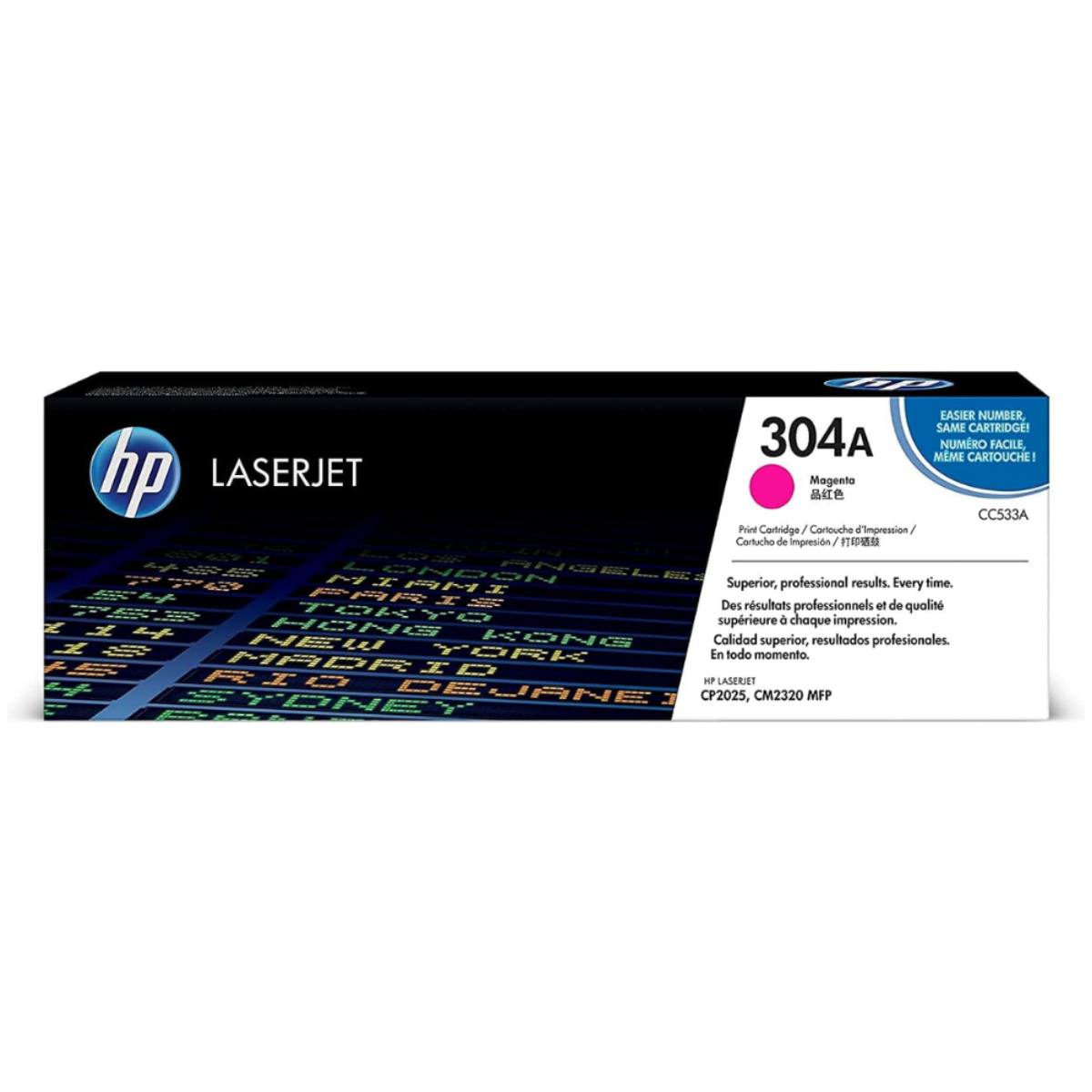 HP 304A Magenta Standard Capacity Toner 2.8K pages for HP Color LaserJet CM2320/CP2025 - CC533A