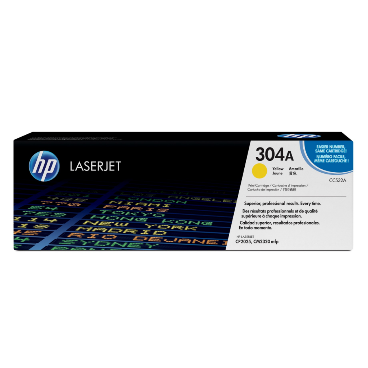 HP 304A Yellow Standard Capacity Toner 2.8K pages for HP Color LaserJet CM2320/CP2025 - CC532A