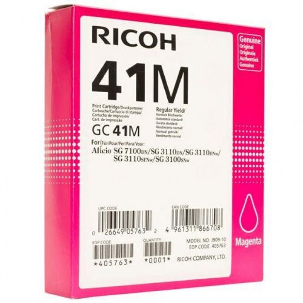 Picture of Ricoh GC41M Magenta Standard Capacity Gel Ink Cartridge 2.2k pages - 405763