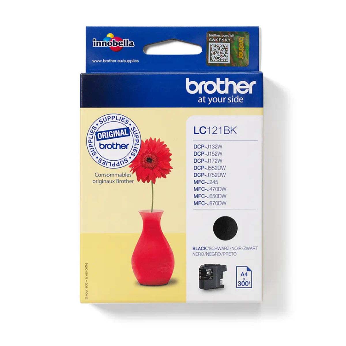 Brother Black Ink Cartridge 7ml - LC121BK
