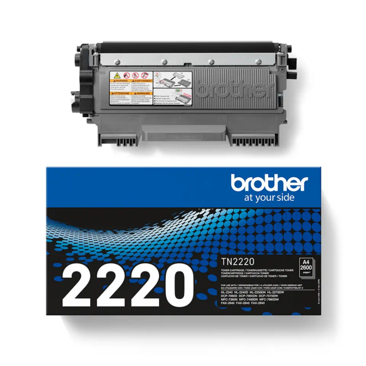 Brother Black Toner Cartridge 2.6k pages - TN2220
