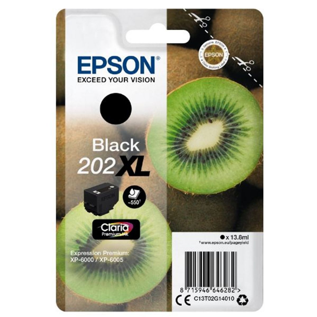 Epson 202XL Kiwi High Capacity Black  Ink Cartridge - C13T02G14010