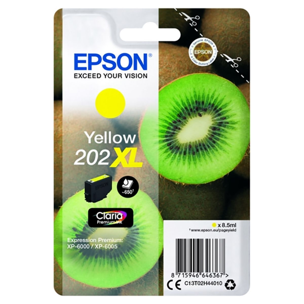 Epson 202XL Kiwi High Capacity Yellow  Ink Cartridge - C13T02H44010
