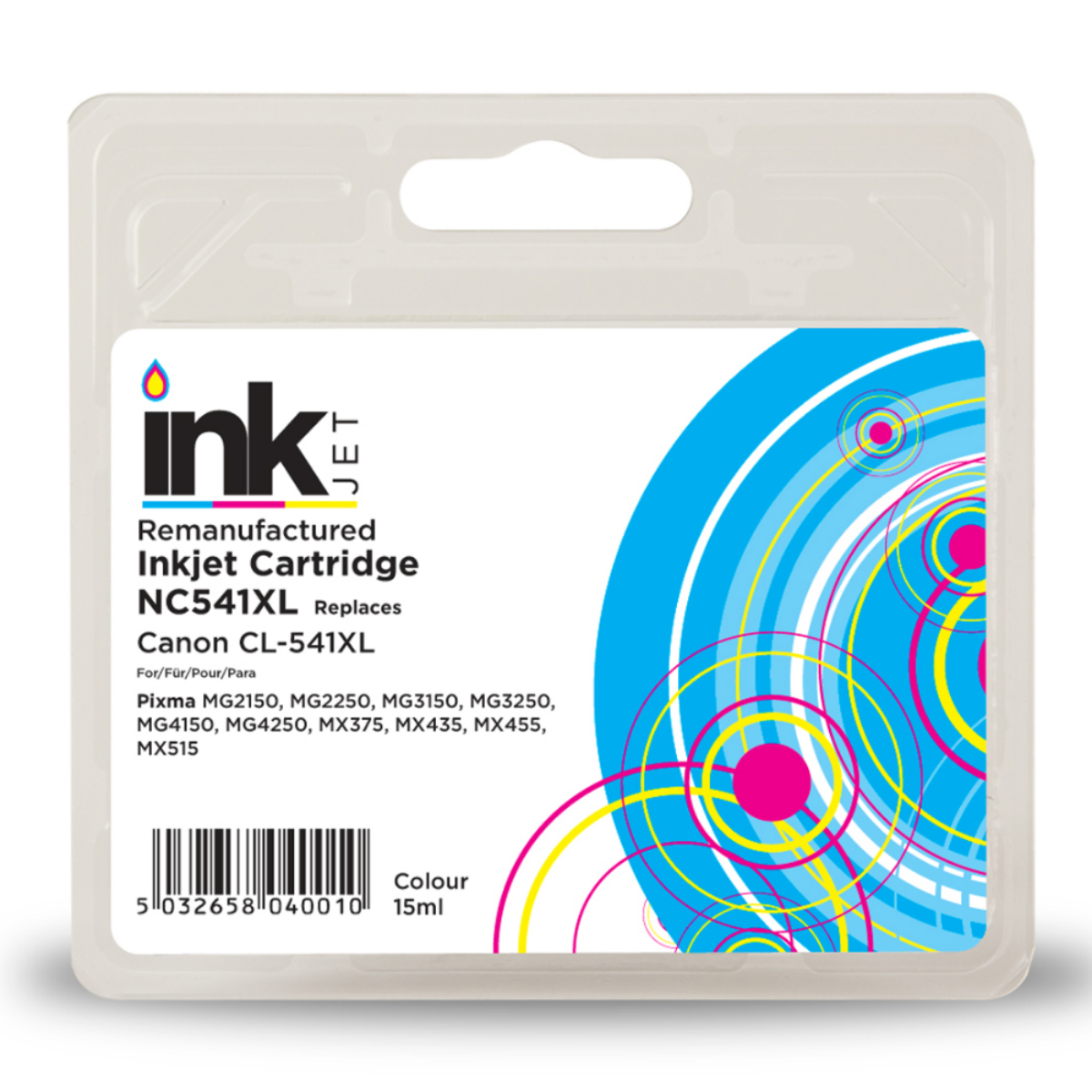 Remanufactured Canon Pixma MG2200 Series High Capacity Colour Ink Cartridge