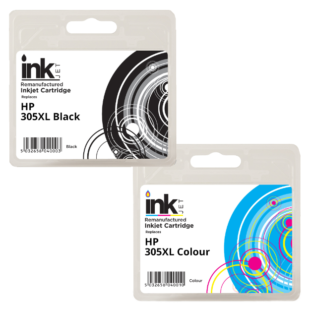 Picture of Remanufactured HP 305XL High Capacity Combo Pack Ink Cartridges