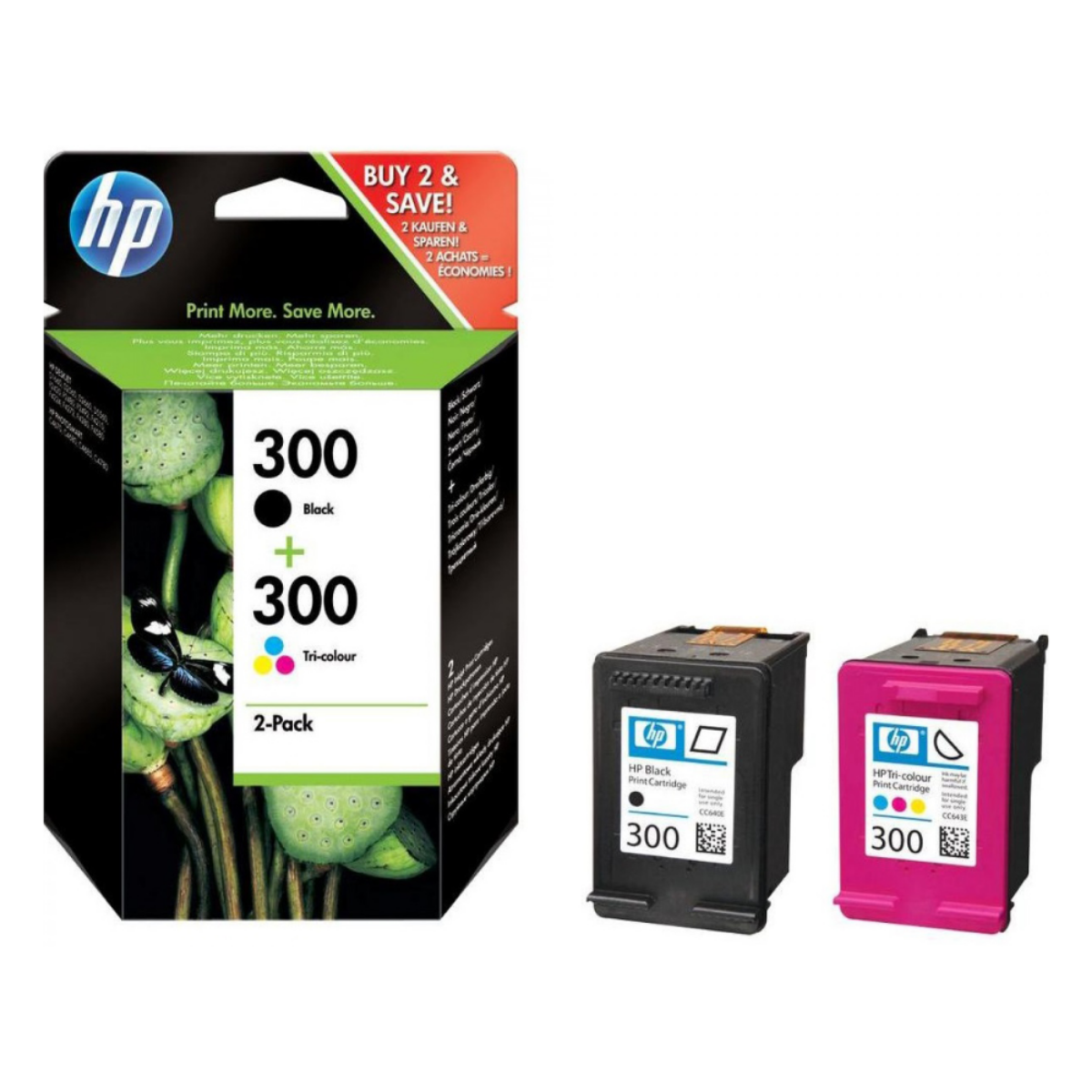 HP Deskjet D2500 Combo Pack Ink Cartridges