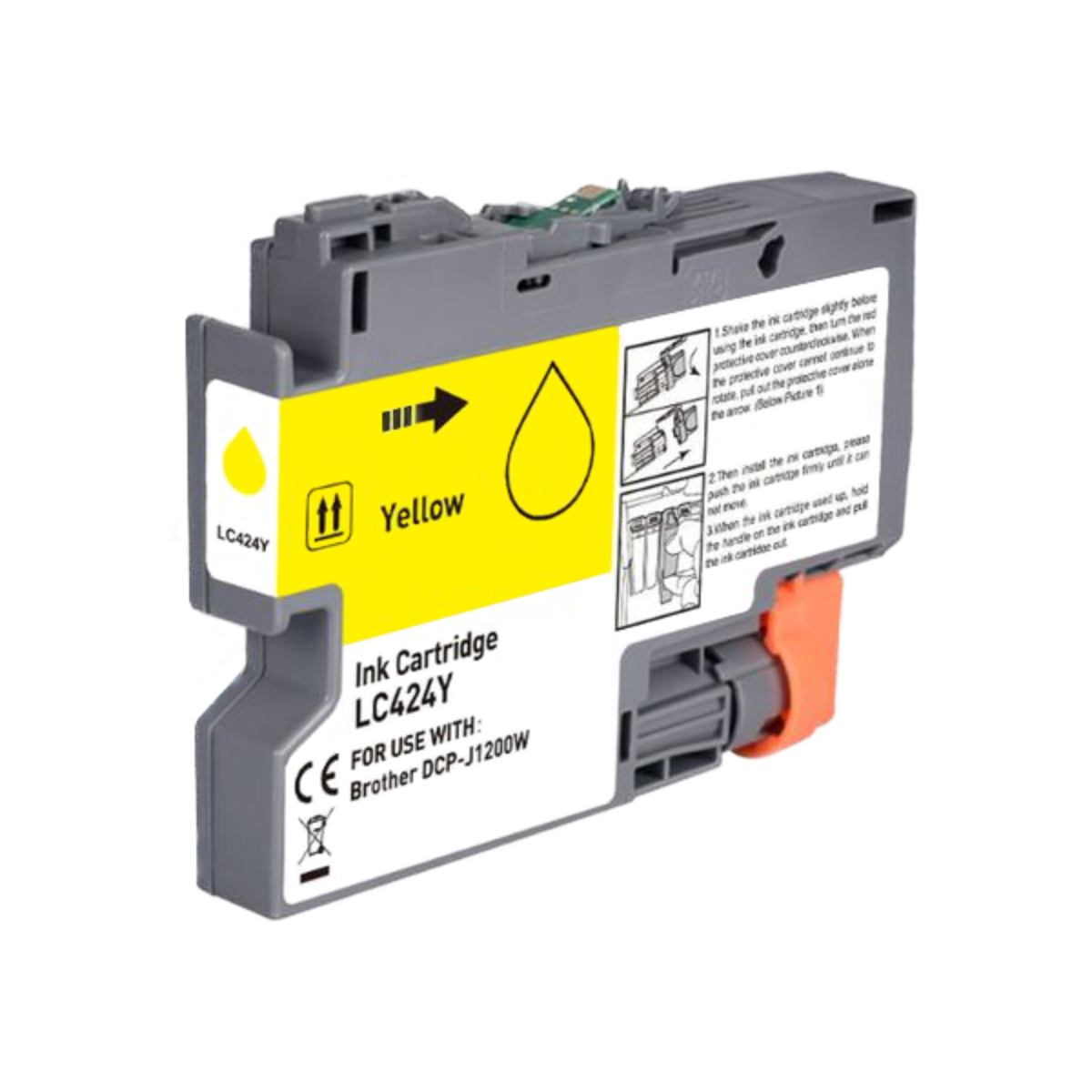 Compatible Brother LC424 Yellow Ink Cartridge