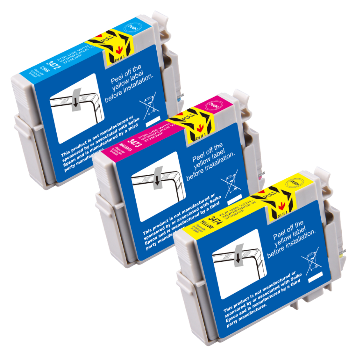 Compatible Epson WorkForce Pro WF-3725DWF High Capacity Colour Multipack Ink Cartridges