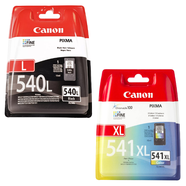 Picture of OEM Canon PG-540L / CL-541XL Combo Pack Ink Cartridges
