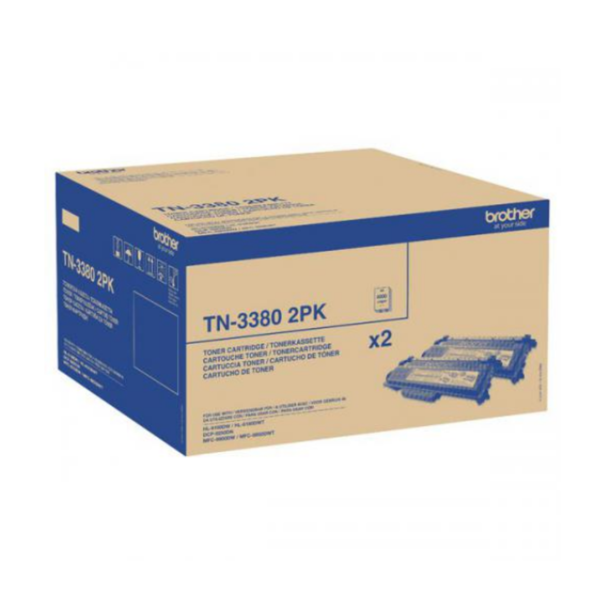 Brother Black Toner Cartridge Twinpack 2 x 8k pages (Pack 2) - TN3380