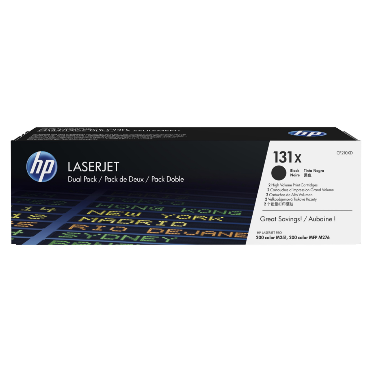 HP 131X High Capacity Black Toner Cartridge Twinpack - CF210XD