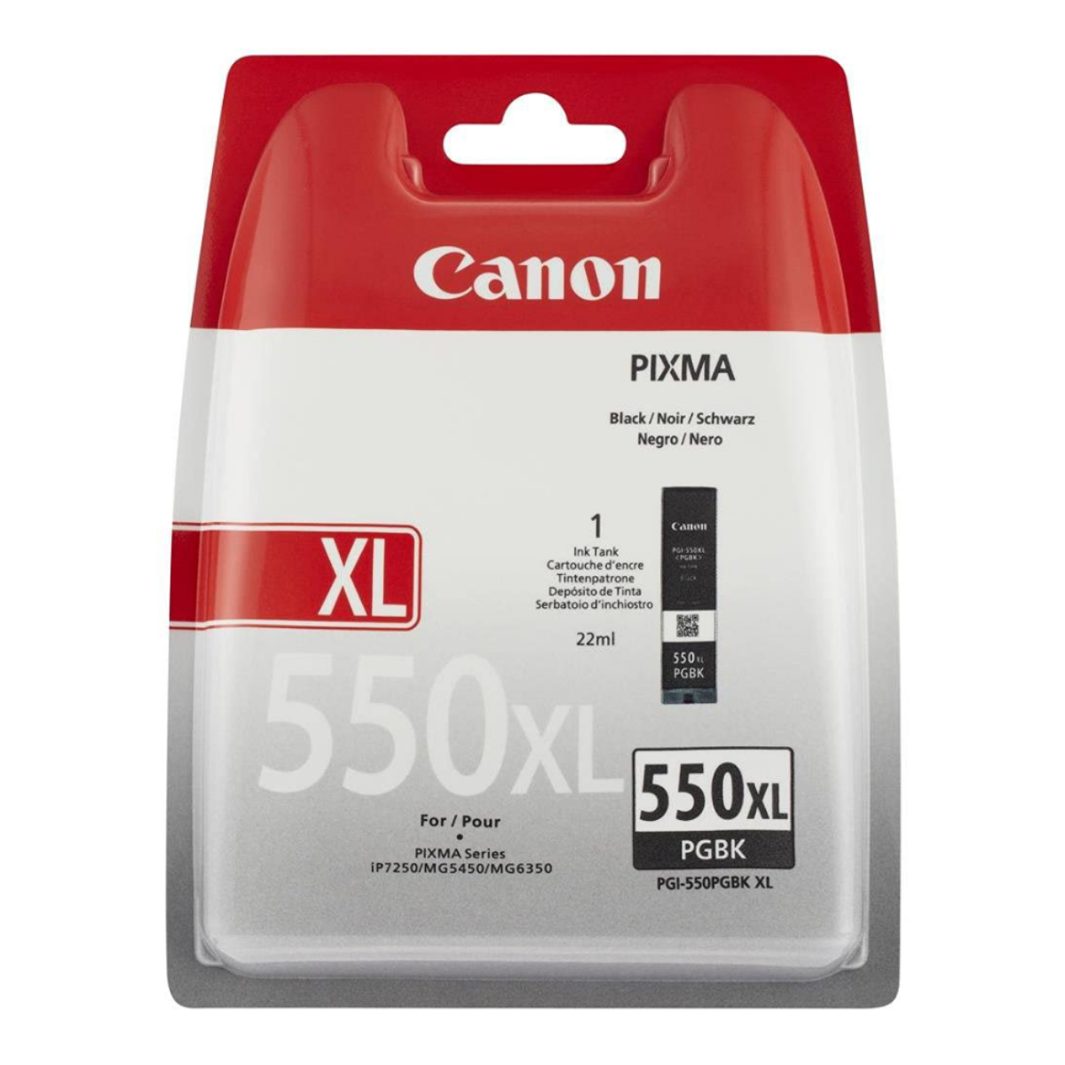 Canon PGI-550XL Black High Yield Ink Cartridge 22ml - 6431B001
