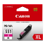Show details for Canon CLI-551XL Magenta High Yield Ink Cartridge 11ml - 6445B001 Picture of Canon CLI-551XL Magenta High Yield Ink Cartridge 11ml - 6445B001