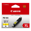 Show details for Canon CLI-551XL Yellow High Yield Ink Cartridge 11ml - 6446B001 Picture of Canon CLI-551XL Yellow High Yield Ink Cartridge 11ml - 6446B001
